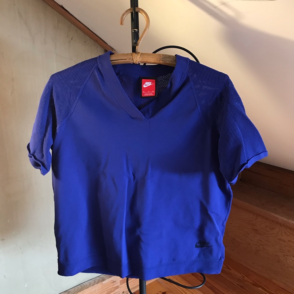 Nike Royal Blue Mesh Short Sleeve Top, EUC, XL